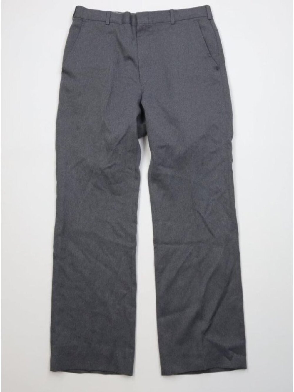 Vtg 70s Streetwear Mens 32x30 Knit Flared Wide Leg Chino Pants Heather Gray USA
